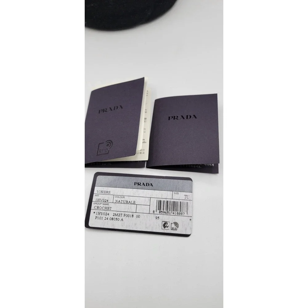 Prada Crochet Visor Hat
